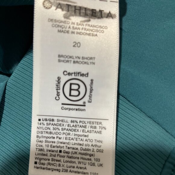 ATHLETA Brooklyn Bermuda Hiking Shorts Zip Pockets Size 20 New Without Tags - Picture 13 of 13